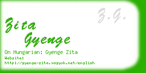 zita gyenge business card